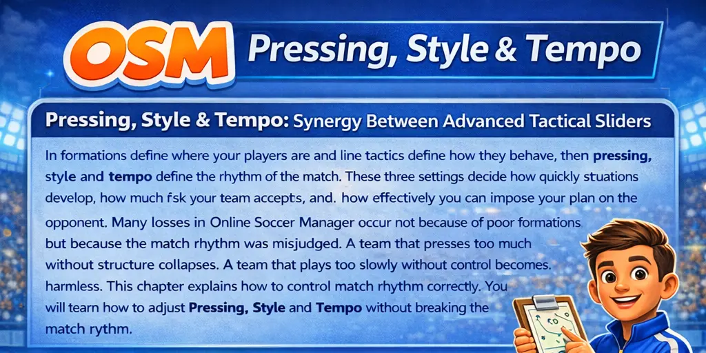 OSM Pressing, Style and Tempo